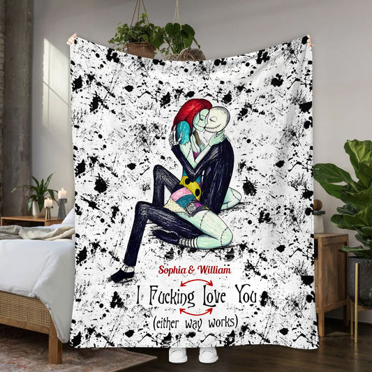I Love You Nightmare Couple - Personalized Nightmare Blanket