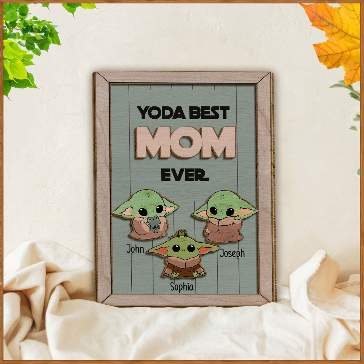 Best Mom Dad Ever The Child - Personalized The Force 2 Layered Wood Sign / Wood Plaque