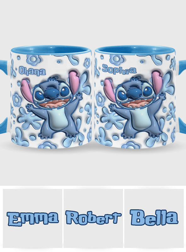 Ohana Blue - Personalized Ohana Accent Mug