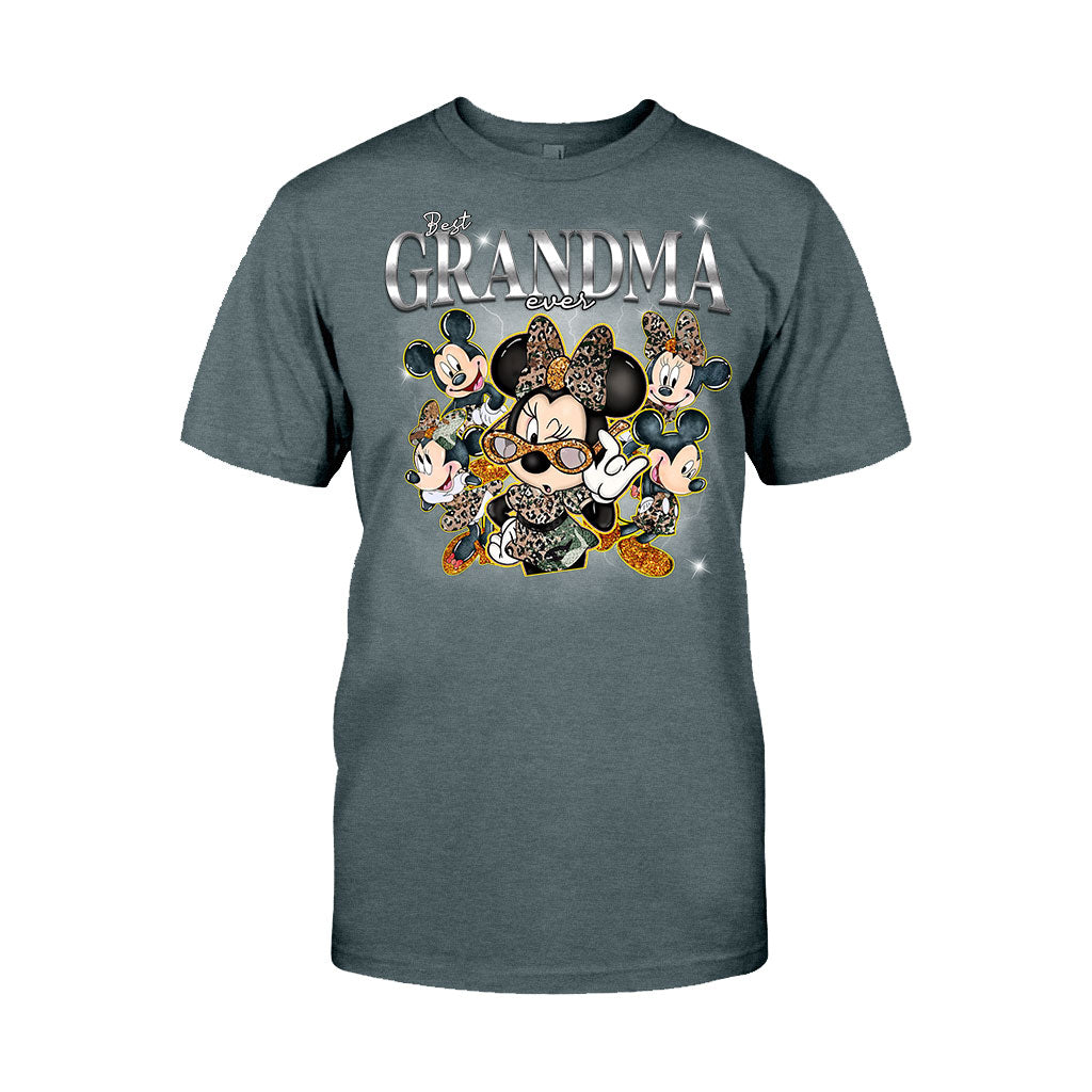 Best Grandma Nana Mother Mom Ever Mouse Ears Bootleg Rap - Personalized Mouse T-shirt And Hoodie