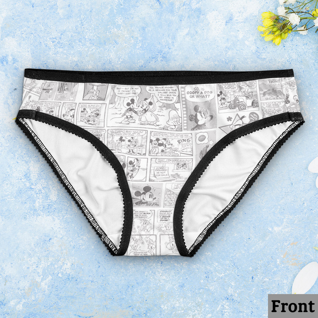 Together Forever - Personalized Mouse Lace Border Women Briefs And Men’s Boxer Briefs