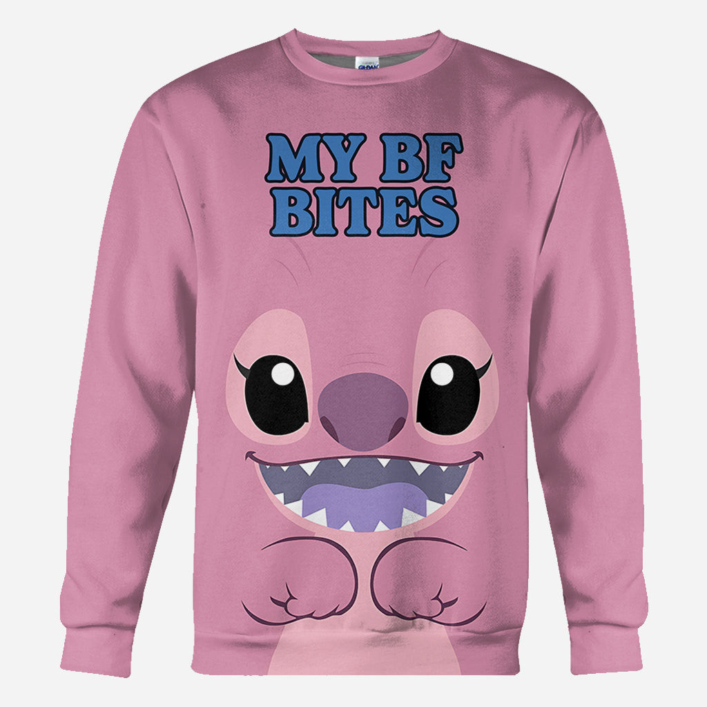 My BF/ GF Bites - Personalized Ohana All Over Shirt
