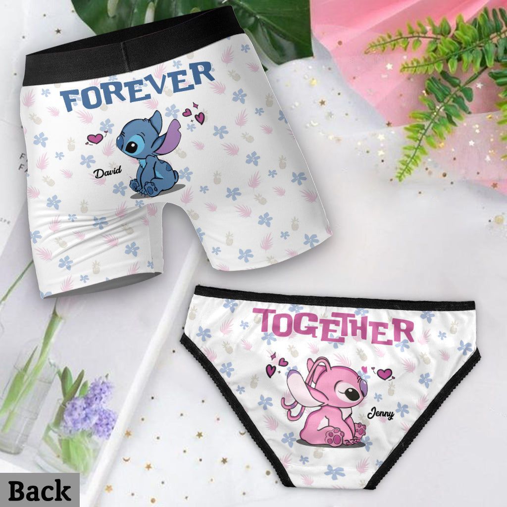 Together Forever - Personalized Ohana Lace Border Women Briefs And Men’s Boxer Briefs