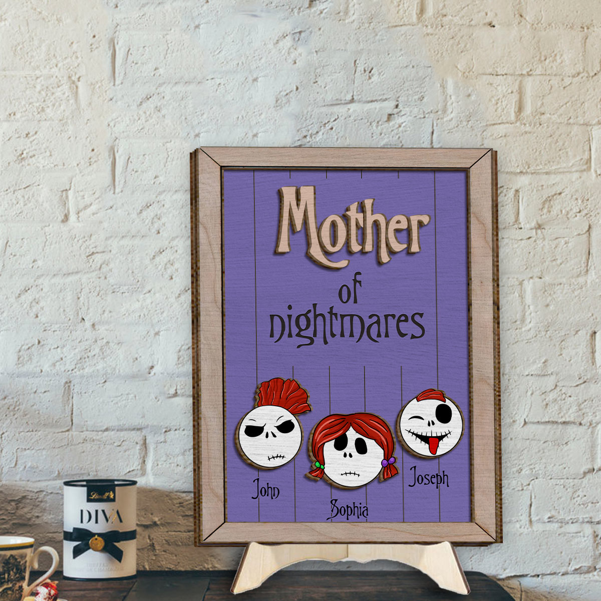 Mother Father Of Nightmares - Personalized Nightmare 2 Layered Wood Sign / Wood Plaque