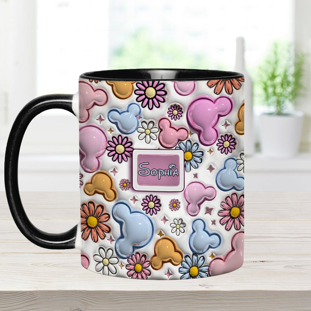 Foral Sping Disney - Personalized Mouse Accent Mug