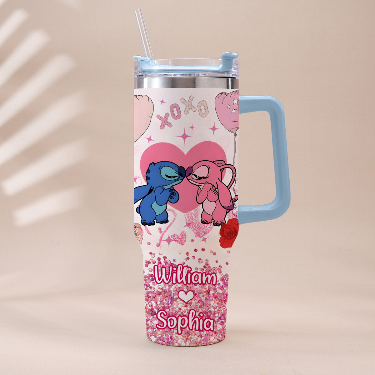 Cupid Vibes - Personalized Ohana Tumbler With Handle