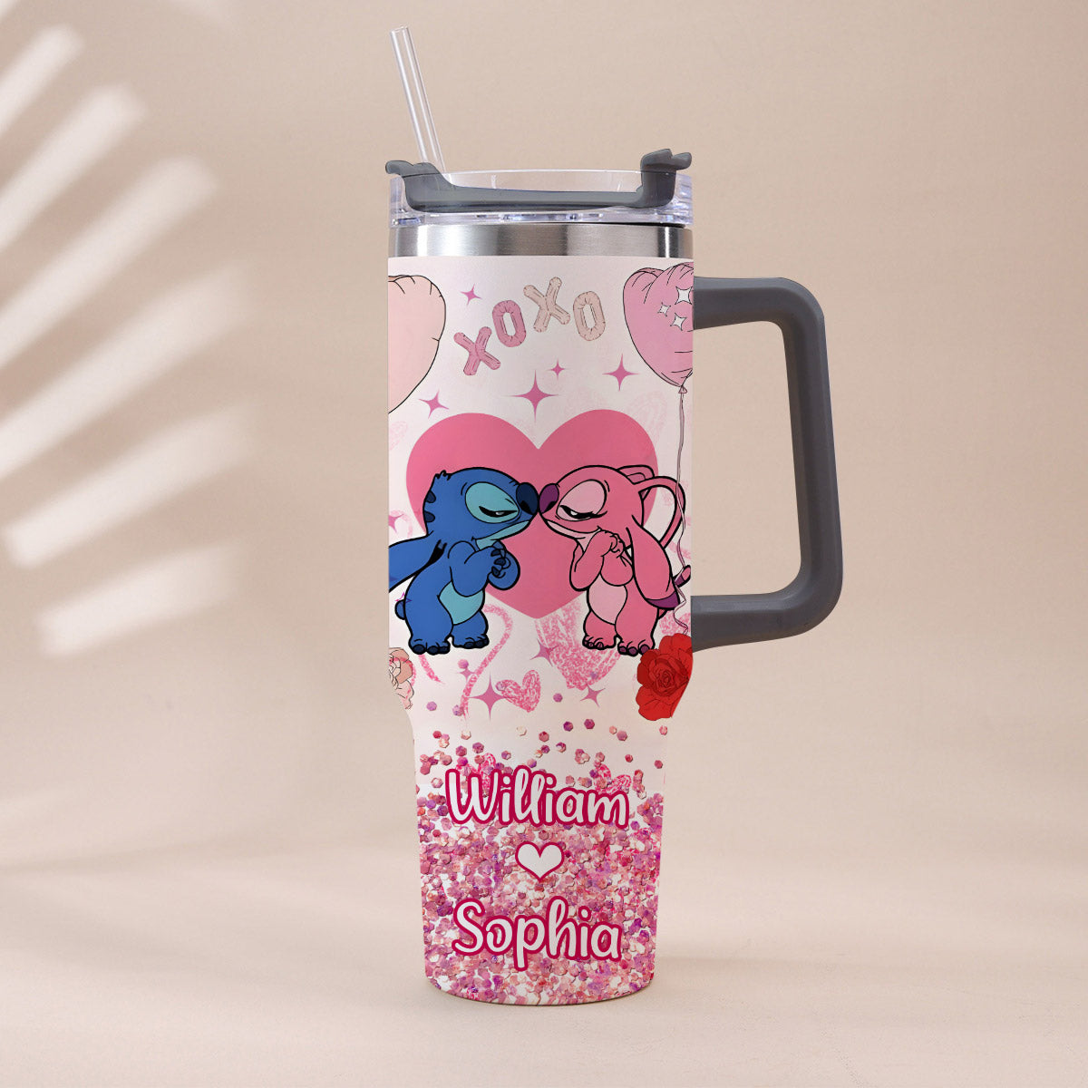Cupid Vibes - Personalized Ohana Tumbler With Handle