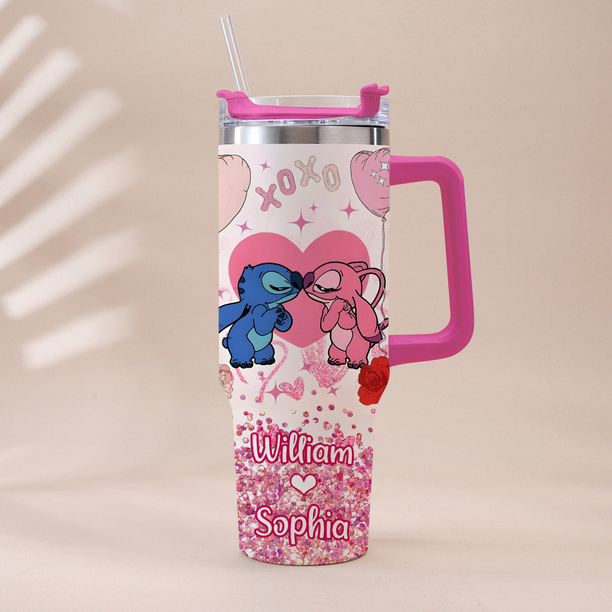 Cupid Vibes - Personalized Ohana Tumbler With Handle