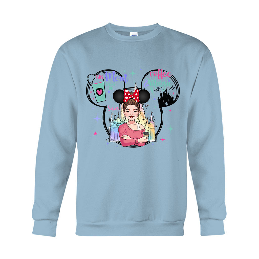 This Mom Runs On Coffee Magic - Personalized Mouse T-shirt And Hoodie