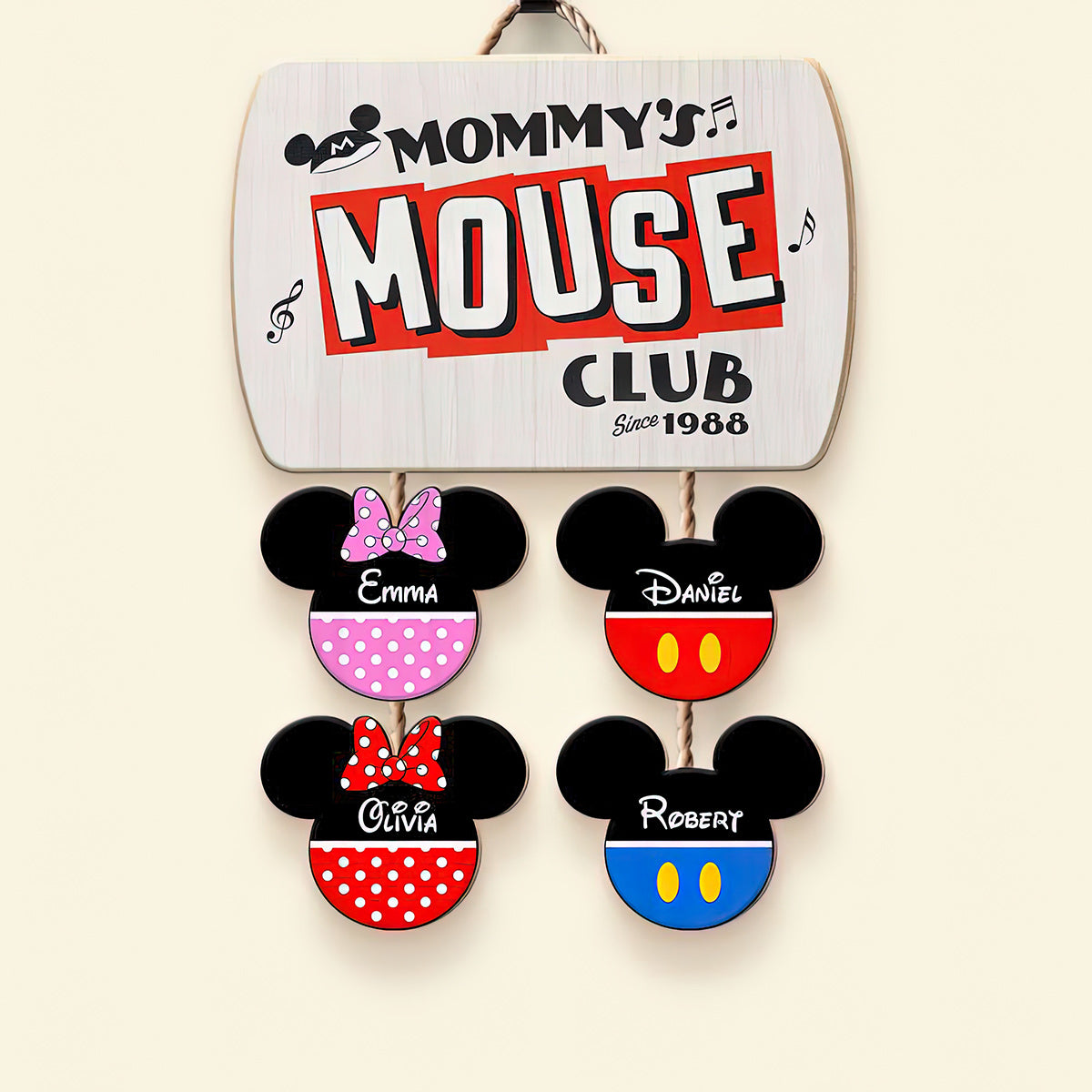 Mommy's Mouse Club - Personalized Mouse Pallet Wood Sign