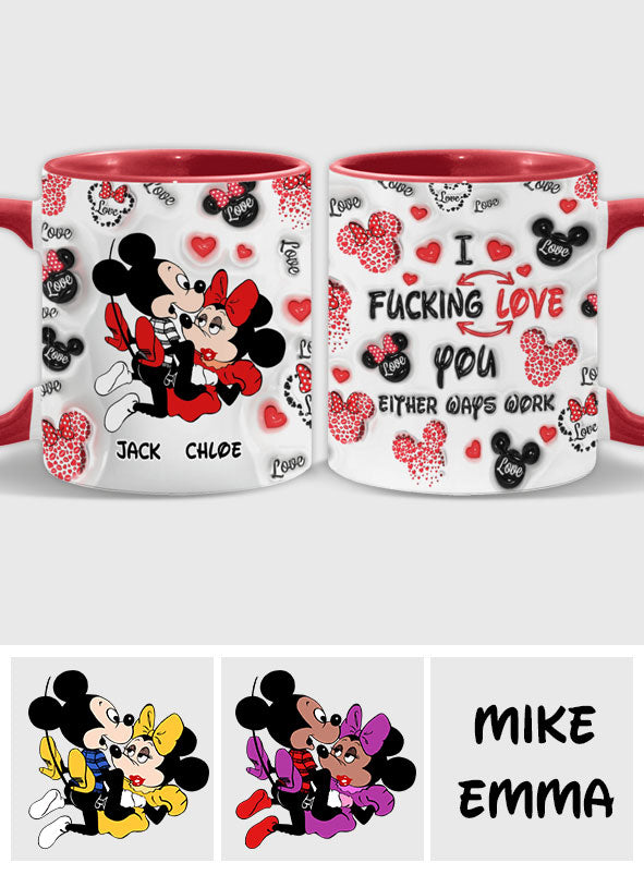 I Love You - Personalized Mouse Accent Mug