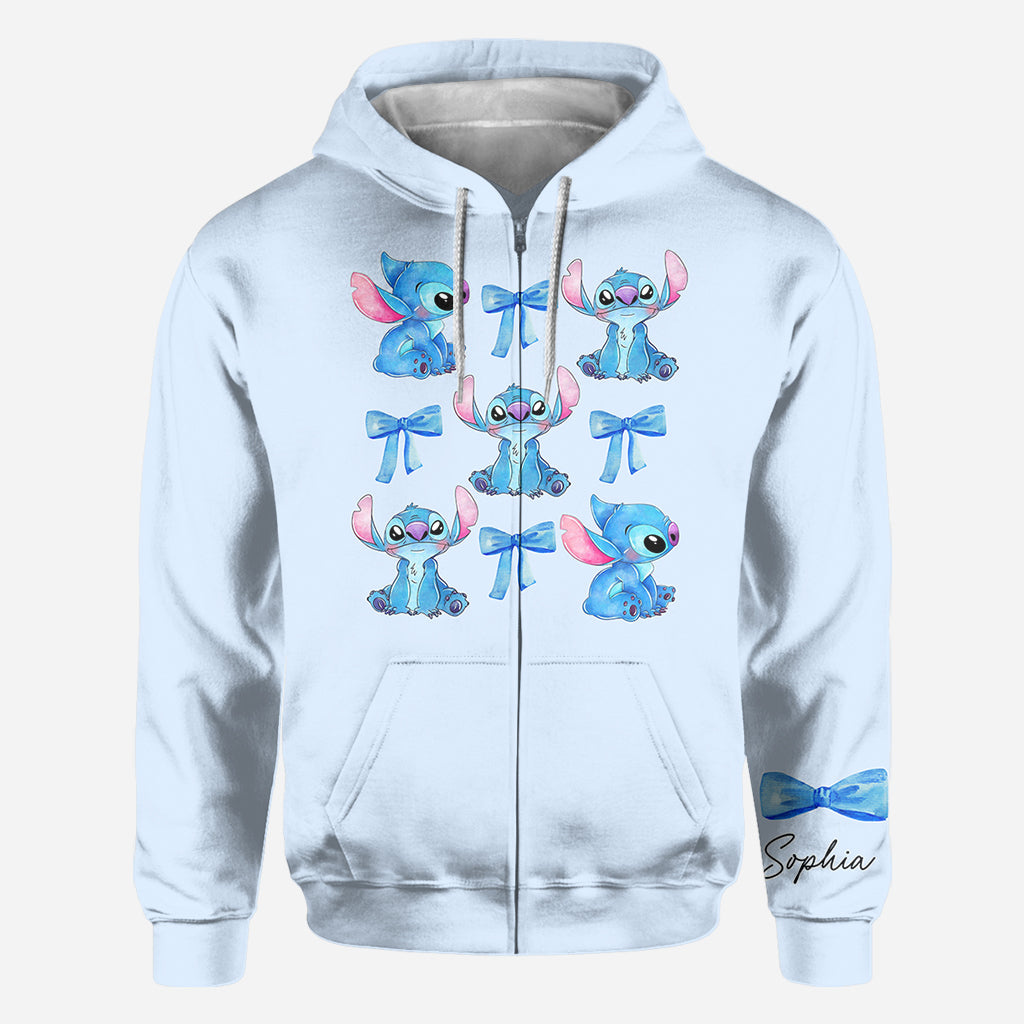 Blue Ohana Coquette - Personalized Ohana All Over Shirt