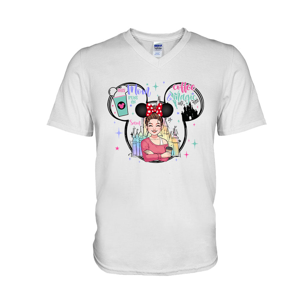 This Mom Runs On Coffee Magic - Personalized Mouse T-shirt And Hoodie
