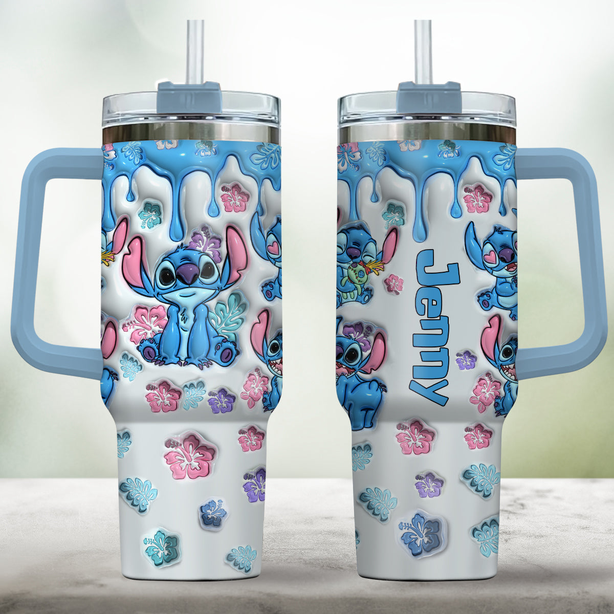 Ohana Means Family - Personalized Ohana Tumbler With Handle