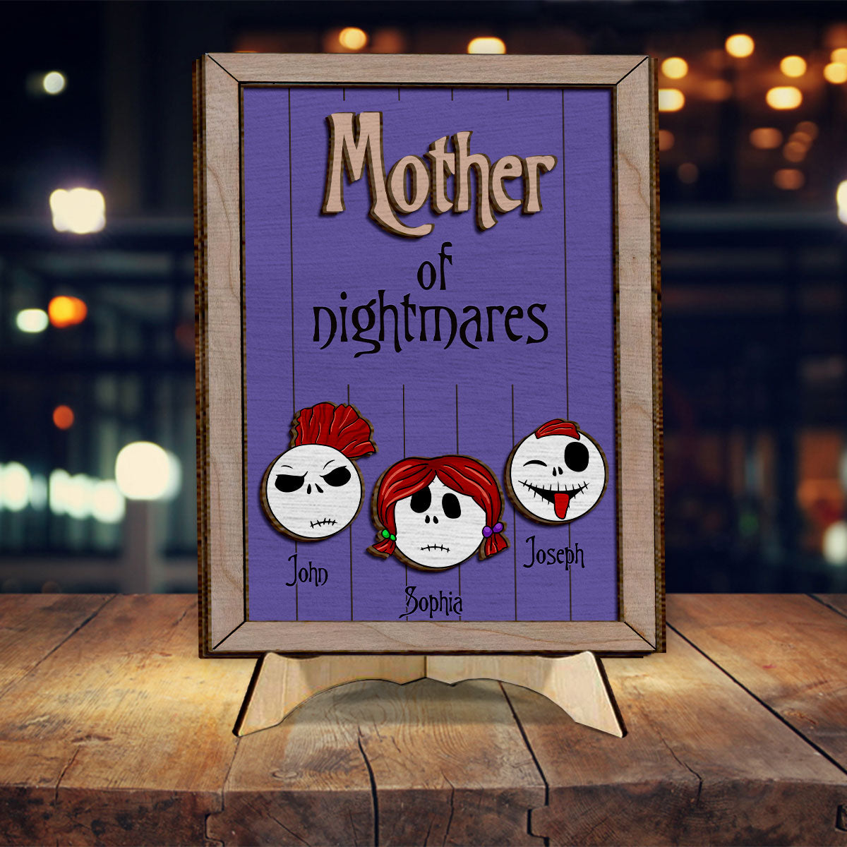 Mother Father Of Nightmares - Personalized Nightmare 2 Layered Wood Sign / Wood Plaque