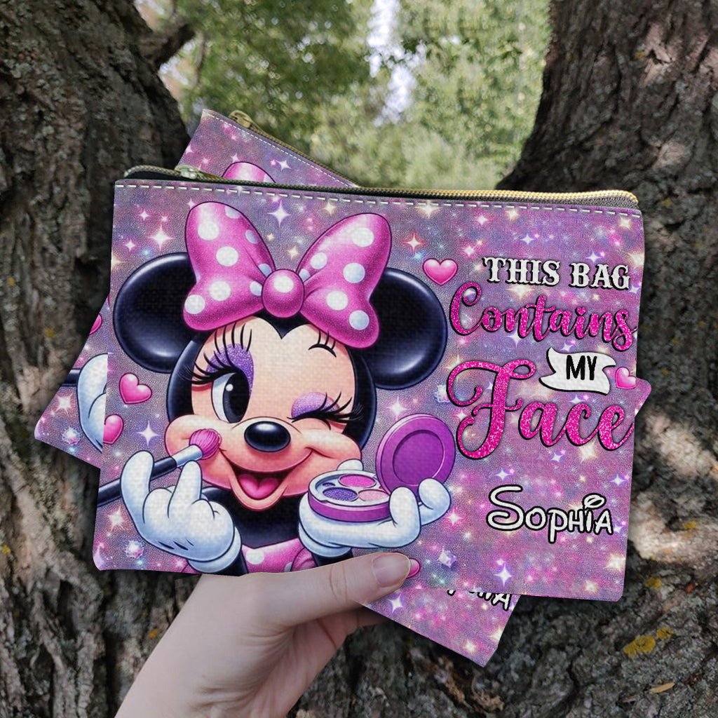 This Bag Contains My Face - Personalized Mouse Pouch