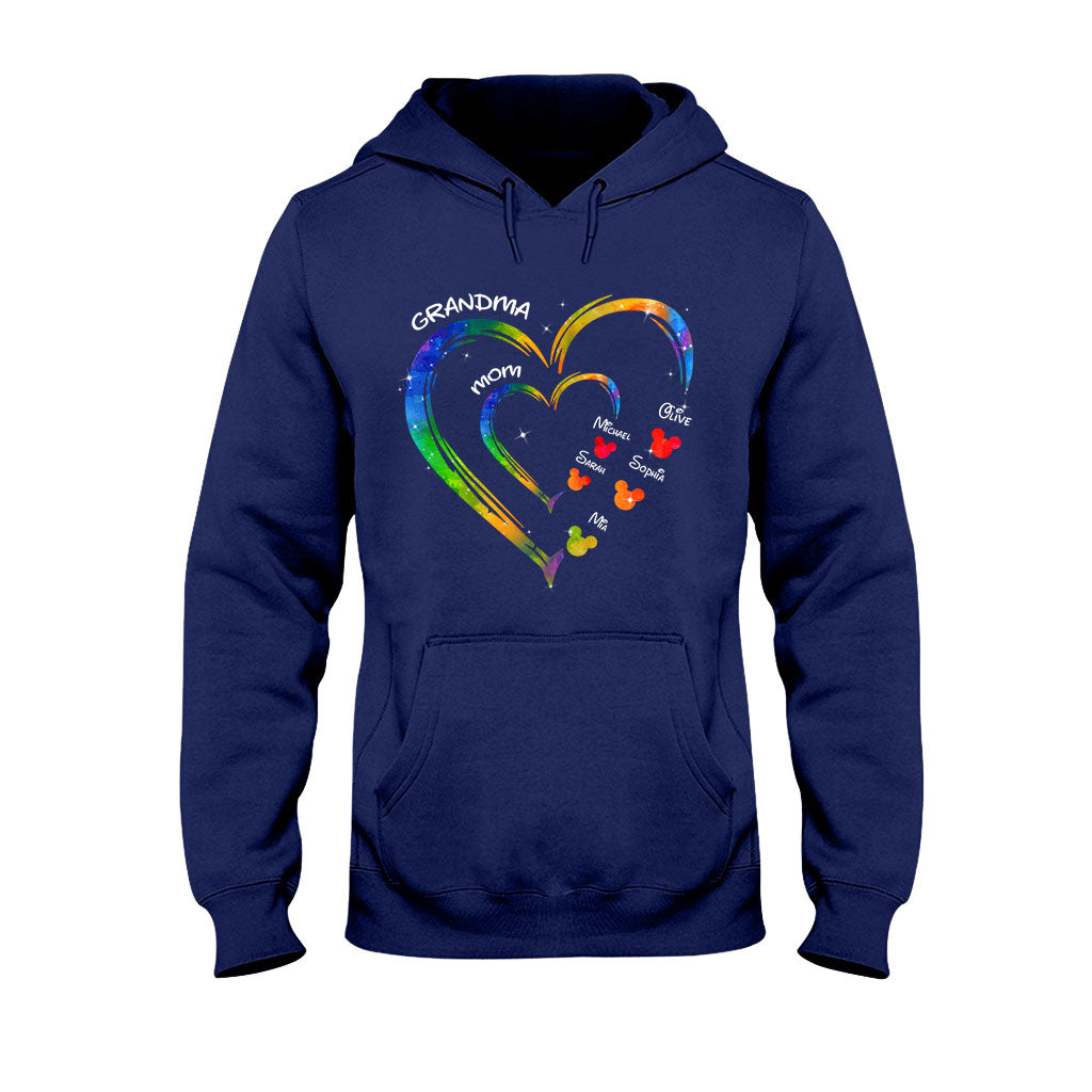 Mom Grandma Love - Personalized Mouse T-shirt And Hoodie
