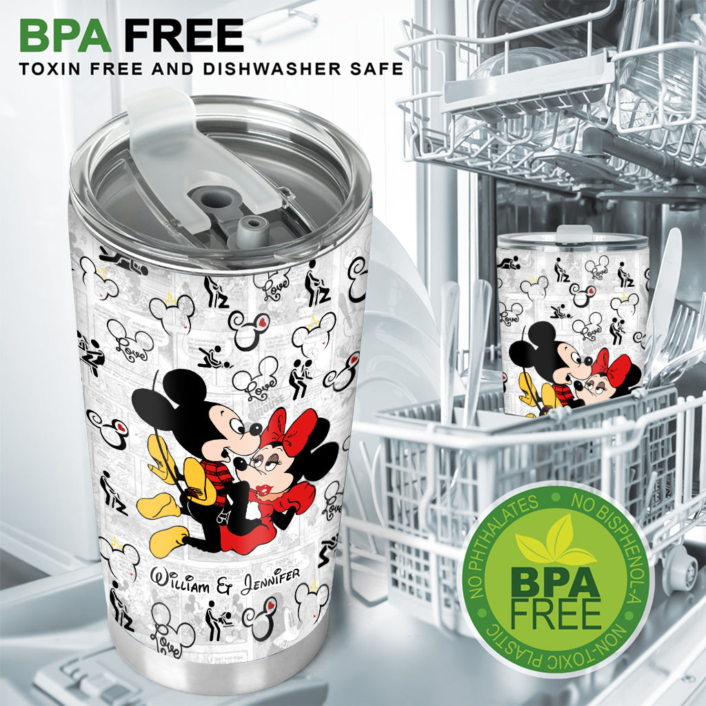 I Love You Mouse Couple - Personalized Mouse Tumbler