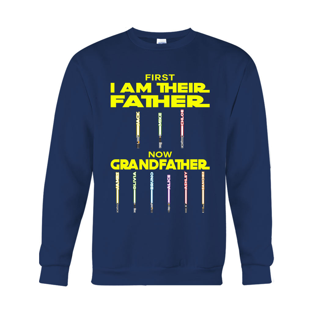 First Father Now Grandfather - Personalized The Force T-shirt And Hoodie