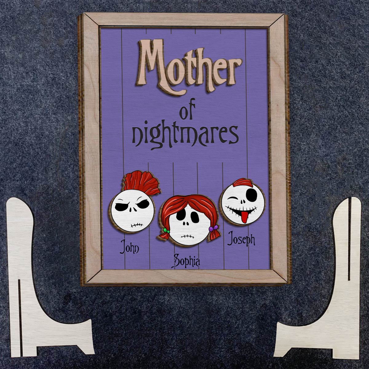 Mother Father Of Nightmares - Personalized Nightmare 2 Layered Wood Sign / Wood Plaque