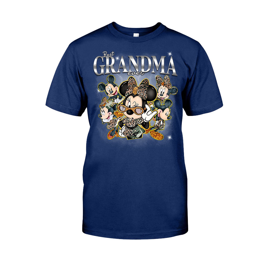 Best Grandma Nana Mother Mom Ever Mouse Ears Bootleg Rap - Personalized Mouse T-shirt And Hoodie