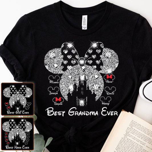 Best Grandma Ever - Personalized Mouse T-shirt And Hoodie