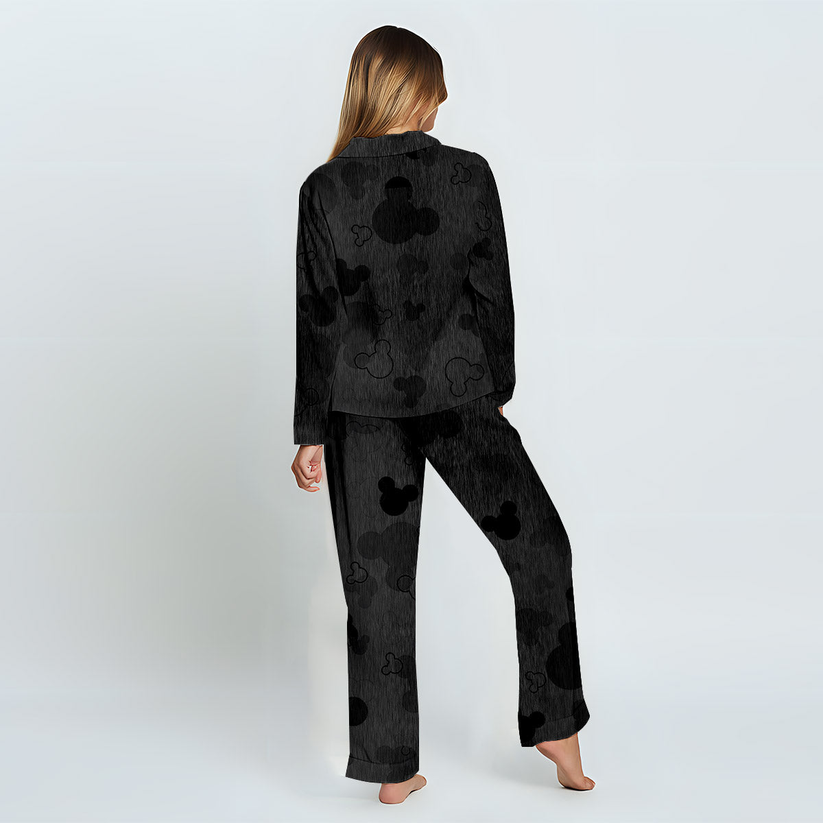 I Wanted The D I Gave Her The D Mouse Ears Couple - Personalized Mouse Button Down Pajamas