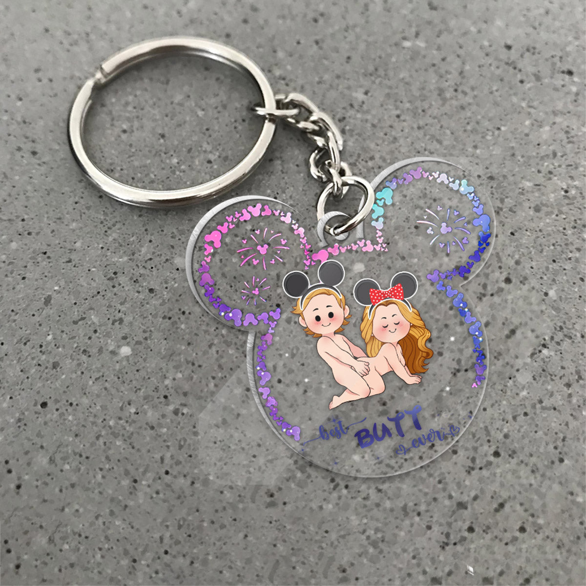 Best Butt Ever Mouse Ears Naughty - Personalized Mouse Transparent Keychain