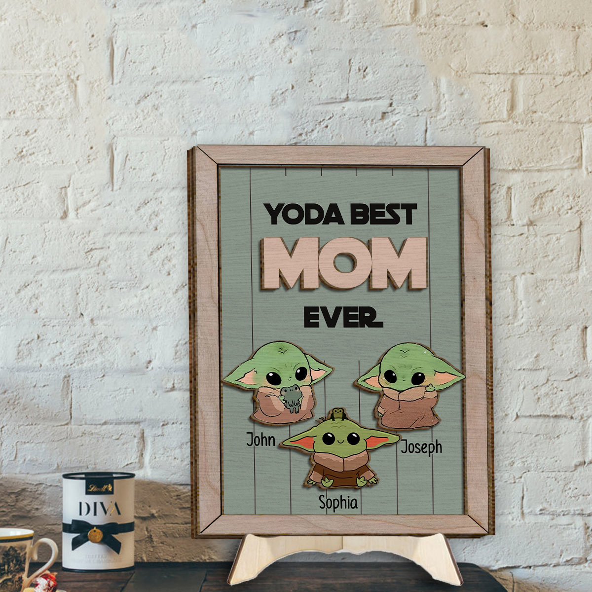 Best Mom Dad Ever The Child - Personalized The Force 2 Layered Wood Sign / Wood Plaque