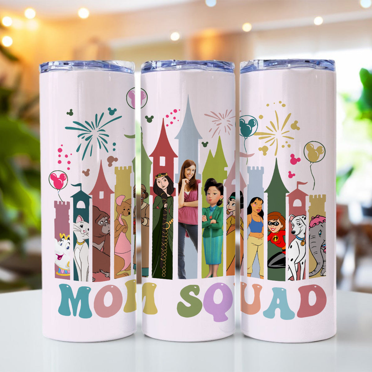 Mom Squad - Personalized Mouse Skinny Tumbler