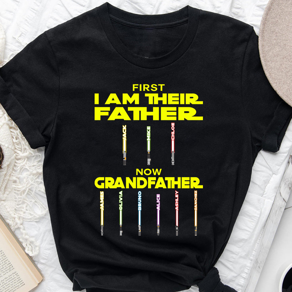 First Father Now Grandfather - Personalized The Force T-shirt And Hoodie