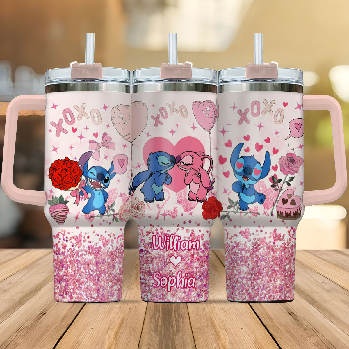 Cupid Vibes - Personalized Ohana Tumbler With Handle