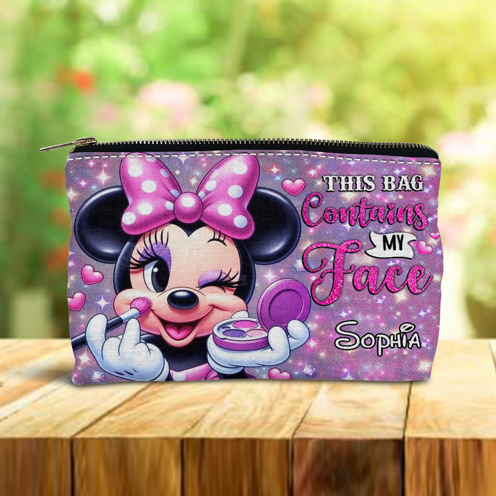 This Bag Contains My Face - Personalized Mouse Pouch