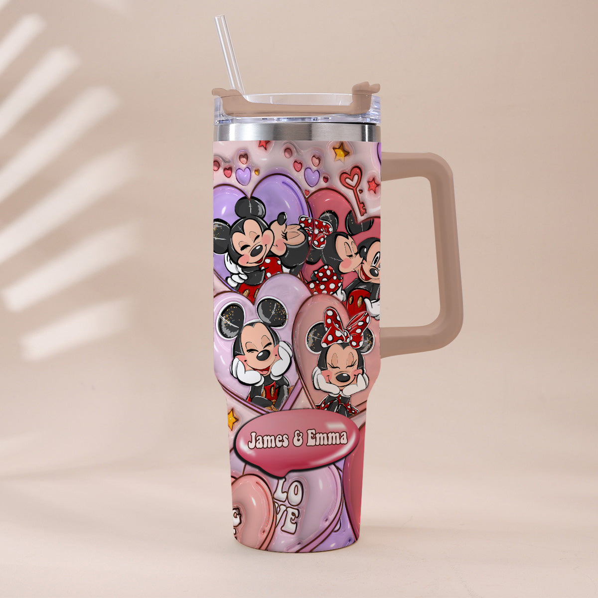 You And Me We Got This Mouse Ears Couple - Personalized Mouse Tumbler With Handle