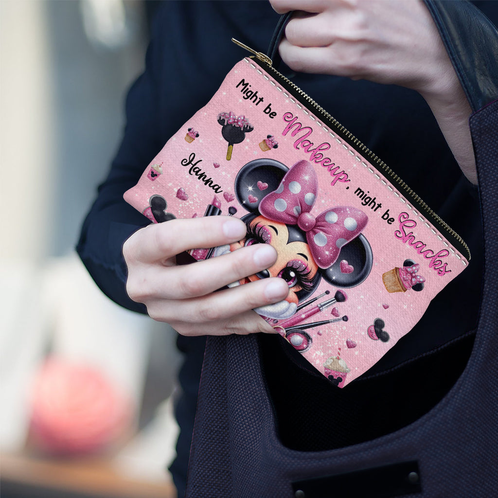 Might Be Makeup Might Be Snacks - Personalized Mouse Pouch