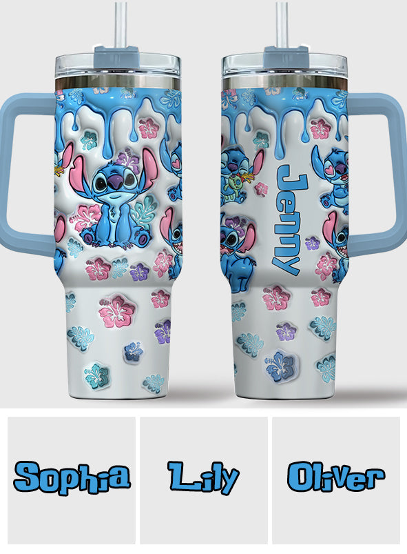 Ohana Means Family - Personalized Ohana Tumbler With Handle