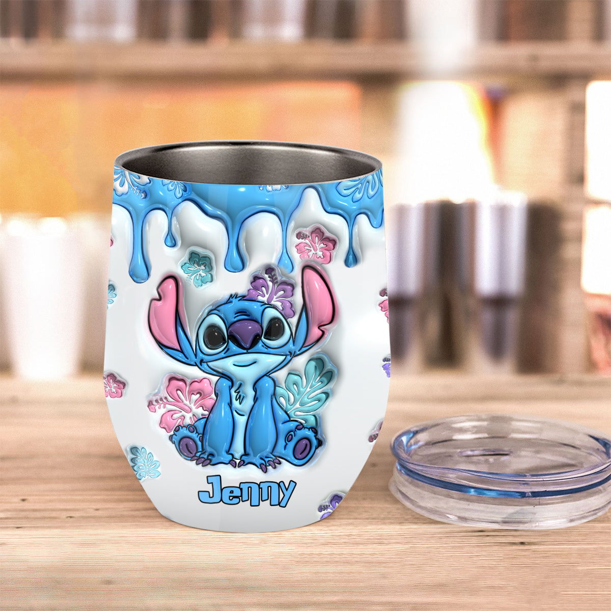 Touch Me And I Will Bite - Personalized Ohana Wine Tumbler