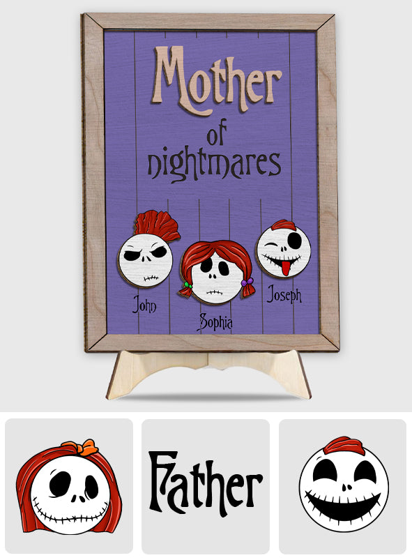 Mother Father Of Nightmares - Personalized Nightmare 2 Layered Wood Sign / Wood Plaque