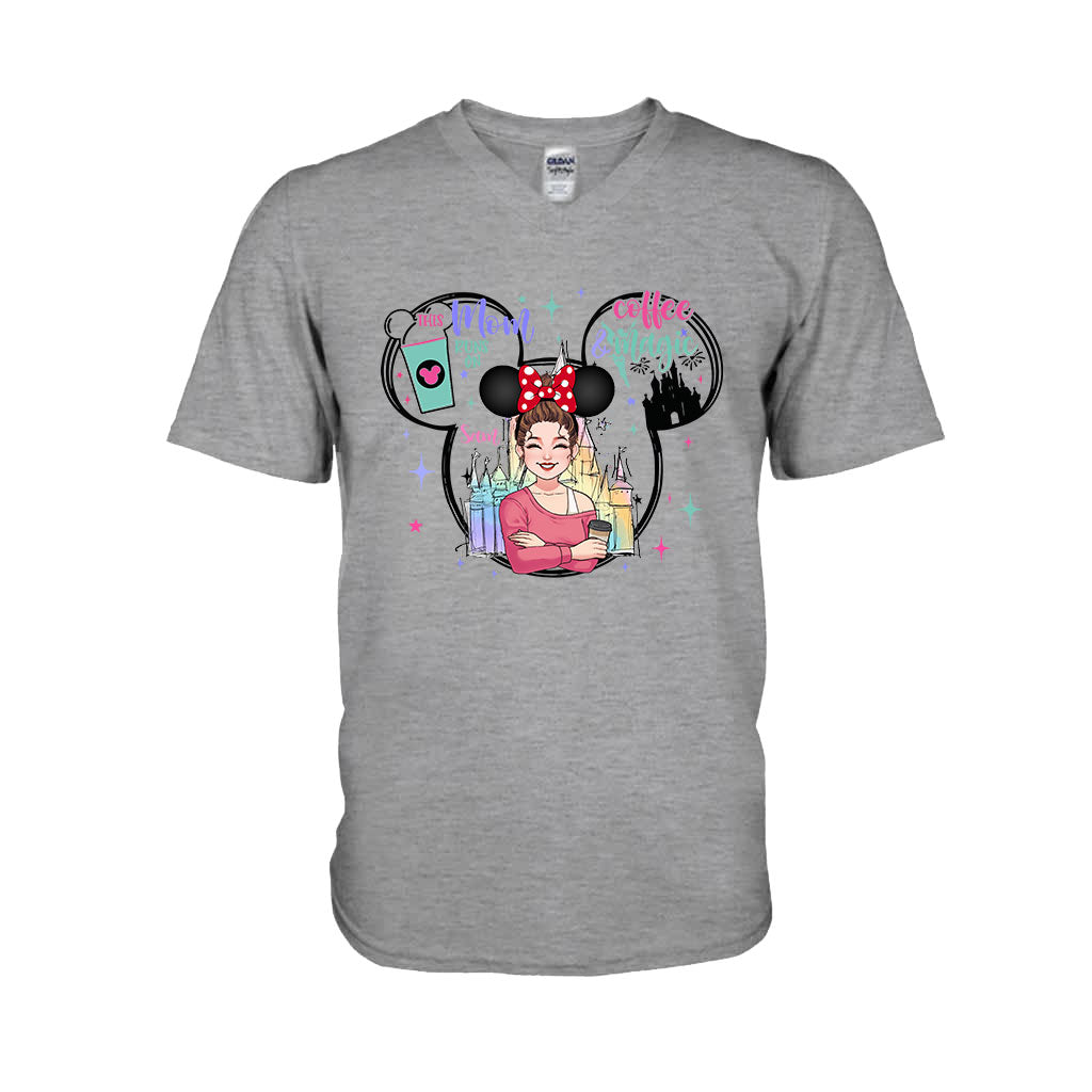 This Mom Runs On Coffee Magic - Personalized Mouse T-shirt And Hoodie