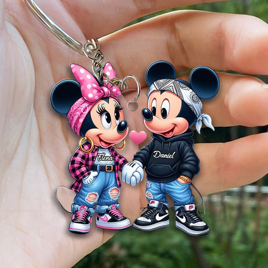 Mouse Couple - Personalized Mouse Keychain