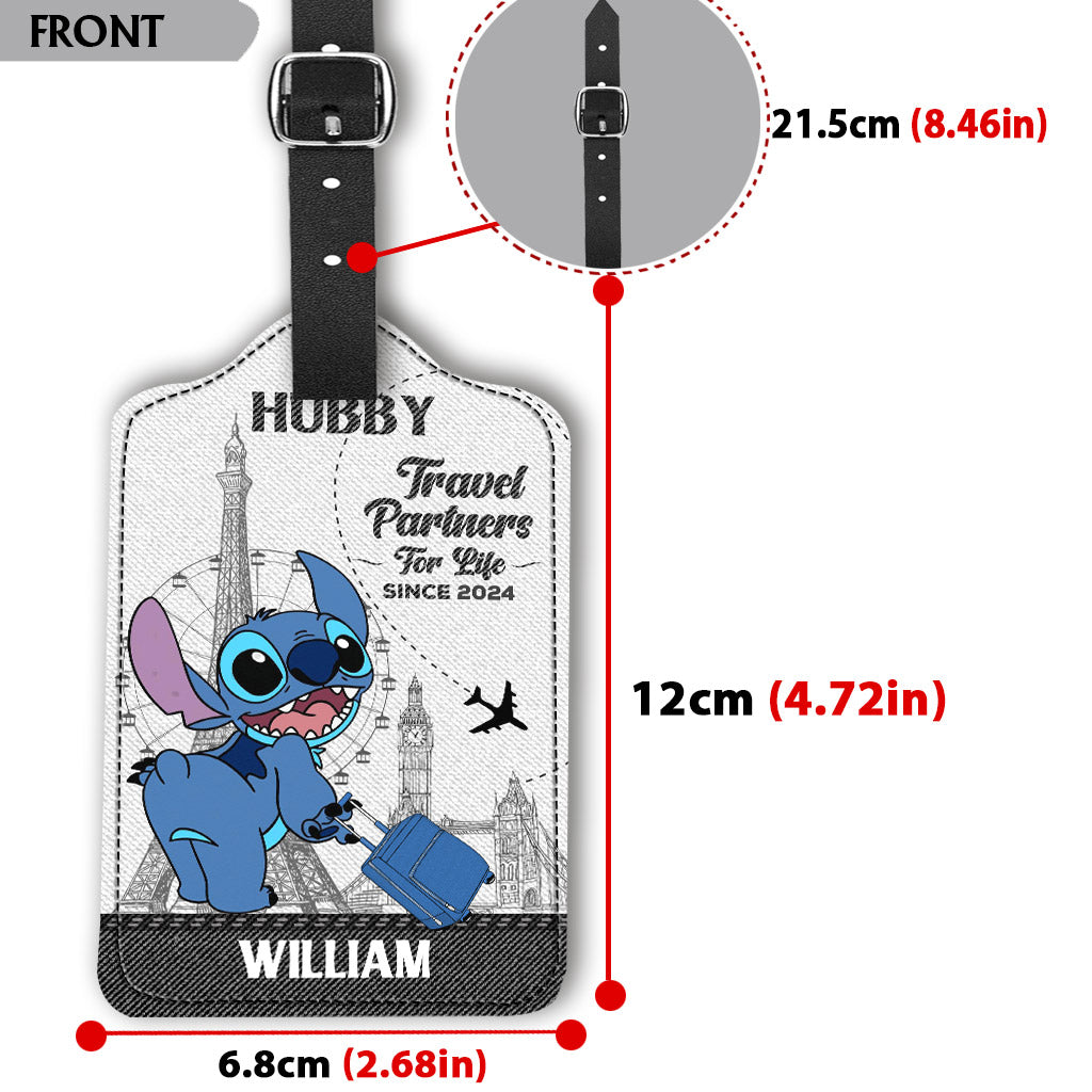 Travel Partners For Life - Personalized Ohana Leather Luggage Tag