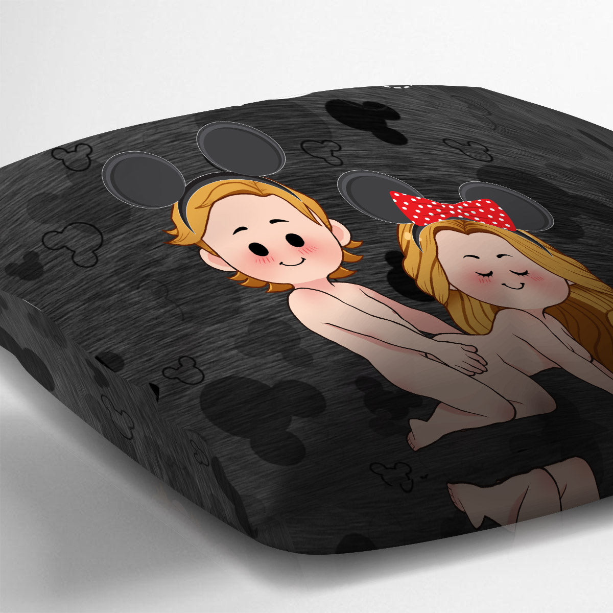 I Wanted The D I Gave Her The D Mouse Ears Couple - Personalized Mouse Throw Pillow