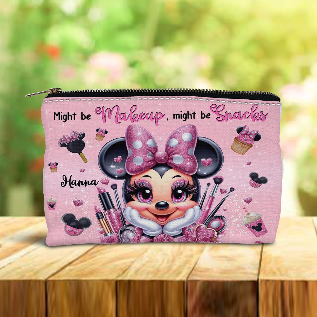 Might Be Makeup Might Be Snacks - Personalized Mouse Pouch