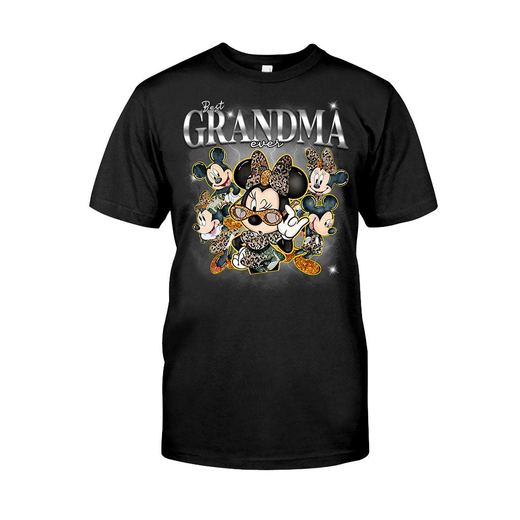 Best Grandma Nana Mother Mom Ever Mouse Ears Bootleg Rap - Personalized Mouse T-shirt And Hoodie