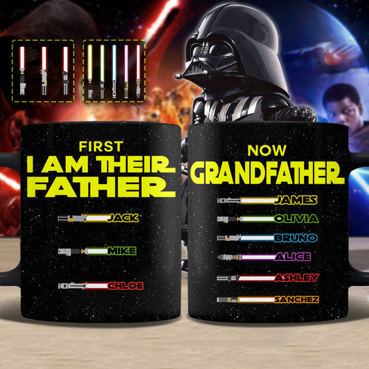 First Father Now Grandfather - Personalized The Force Mug
