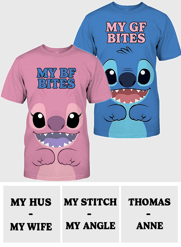 My BF/ GF Bites - Personalized Ohana All Over Shirt