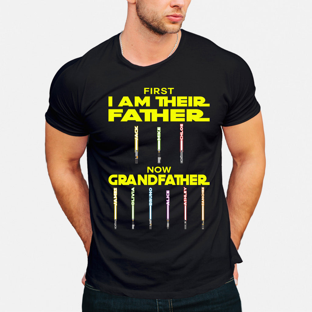 First Father Now Grandfather - Personalized The Force T-shirt And Hoodie