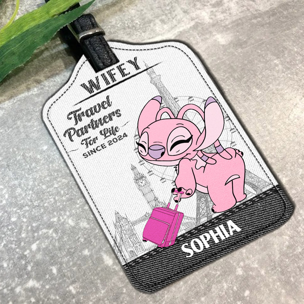 Travel Partners For Life - Personalized Ohana Leather Luggage Tag
