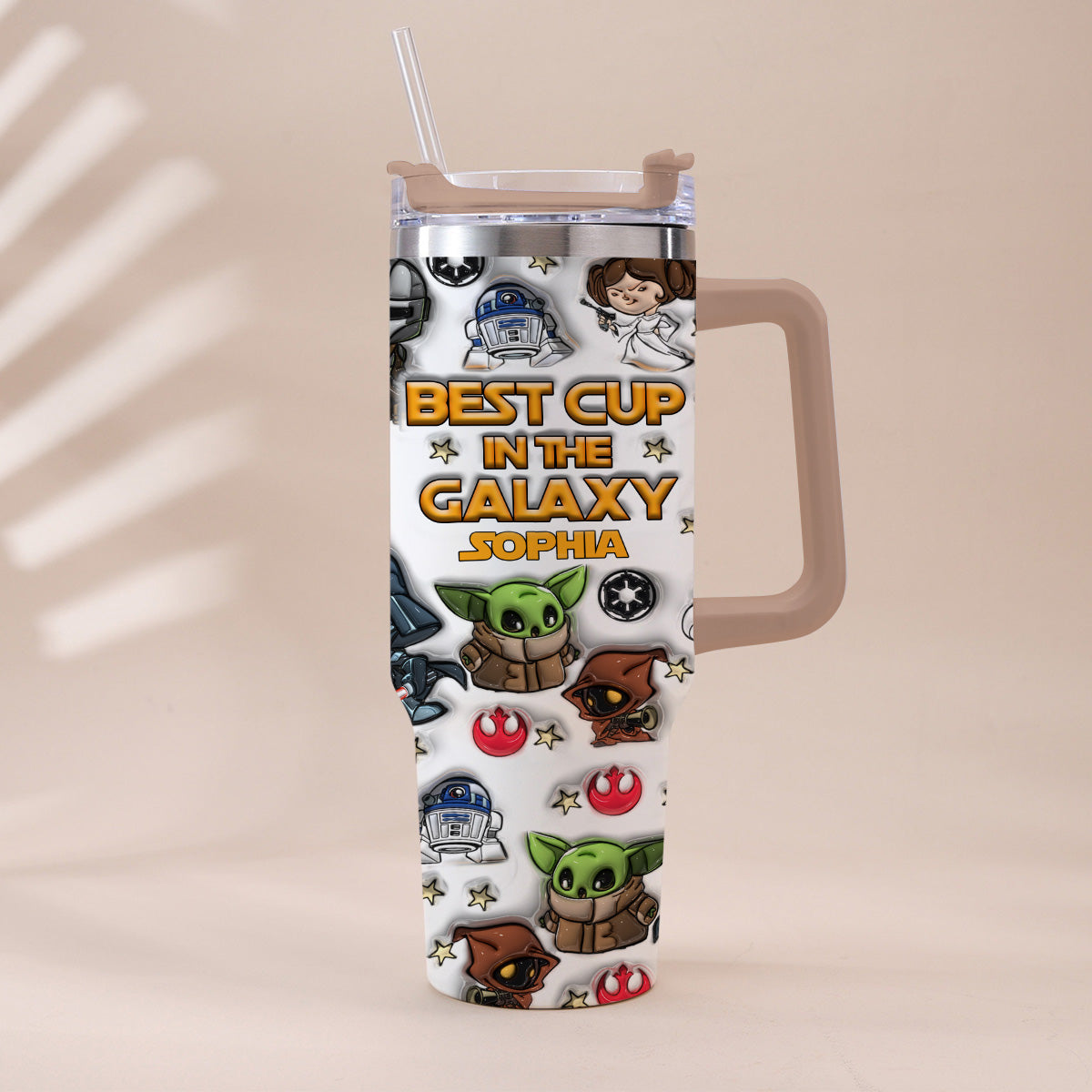 Best Mug In The Galaxy - Personalized The Force Tumbler With Handle