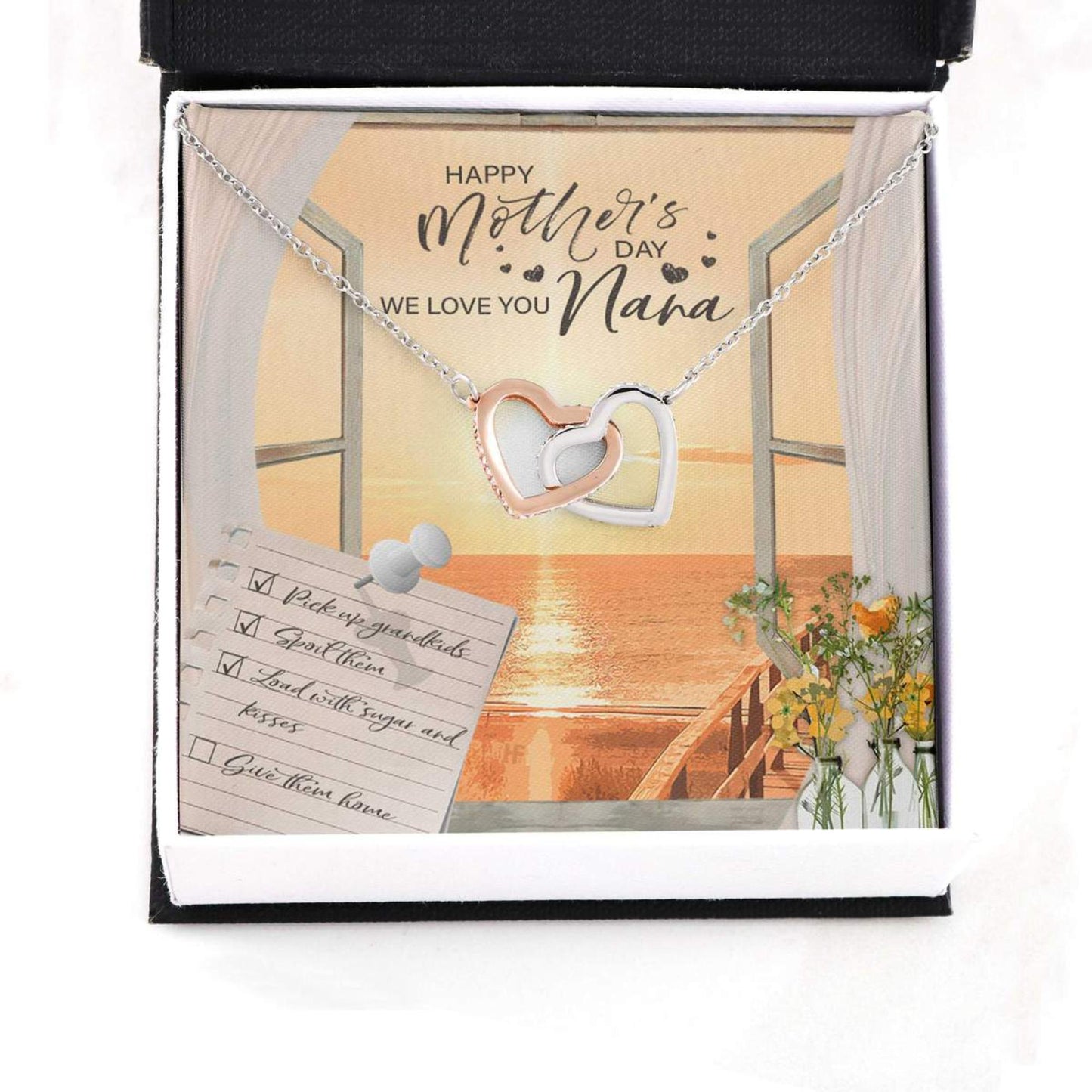 Gift For Your Loving Grandma On Mother's Day - Grandma Two Hearts Necklace 0921